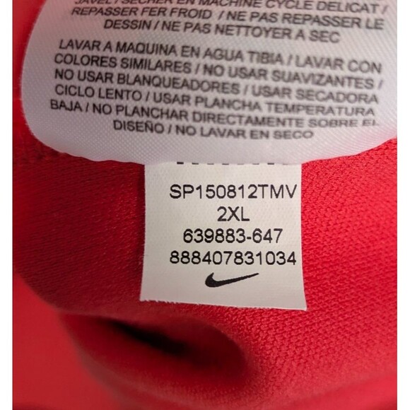 Nike Golf Dri-Fit Tour Performance 1/4 Zip Pullover Mens 2XL Red - Picture 12 of 13